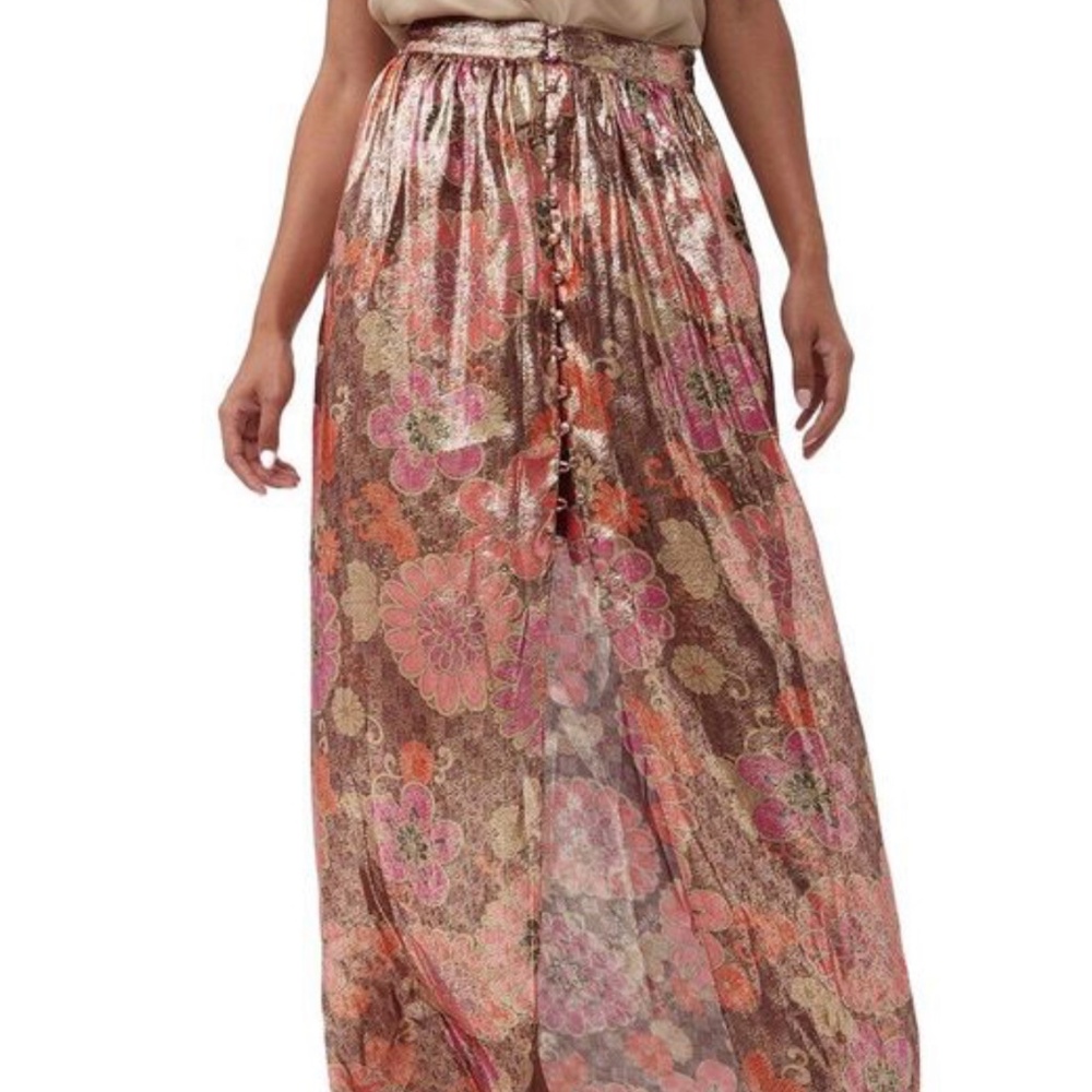 Trina Turk akura silk blend metallic skirt